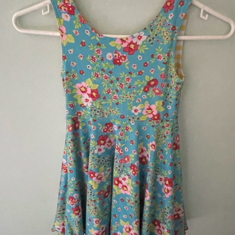 Blue and Pink Sleeveless Sundress